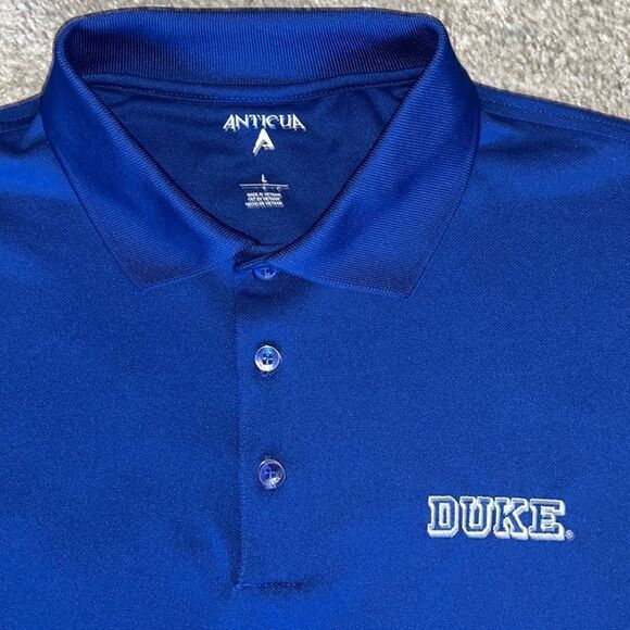 Duke university blue devils basketball Antigua desert dry warmup polo golf shirt - Picture 1 of 4
